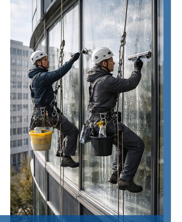 Мойка панорамных окон в Майкопе от 354 р. заказать у ВЫСОТНИК-Мкп