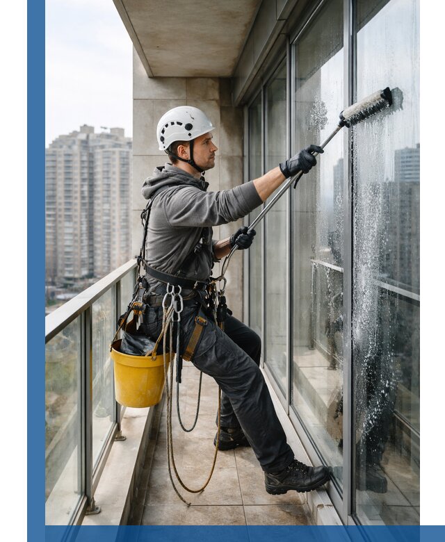 Профессиональная мойка балконного остекления в Майкопе