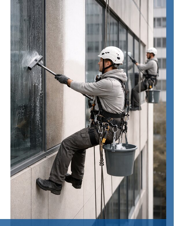 Мойка фасадов зданий в Майкопе под ключ от 354 р. | ВЫСОТНИК-Мкп