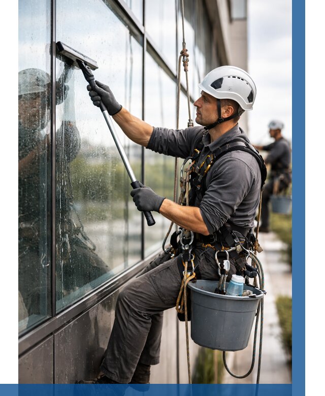 Мойка стеклянных фасадов в Майкопе от 202 р. | ВЫСОТНИК-Мкп