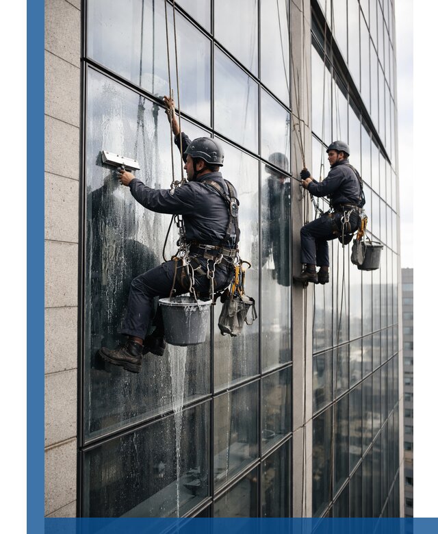 Профессиональная мойка стеклянных фасадов зданий в Майкопе