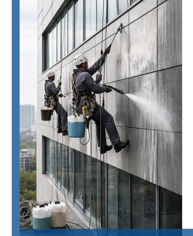 Профессиональная мойка вентилируемых фасадов в Майкопе