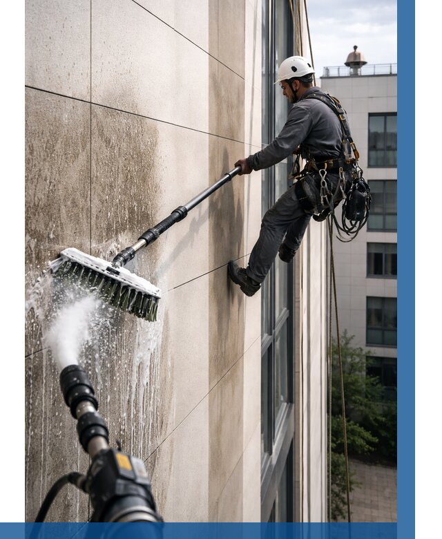 Мойка фасада из керамогранита в Майкопе от 303 р. | ВЫСОТНИК-Мкп