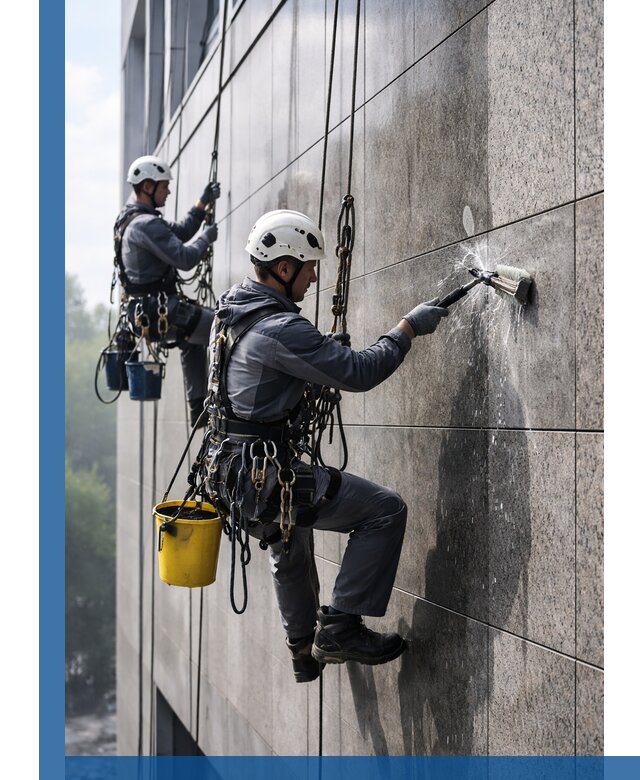 Профессиональная мойка фасада из керамогранита в Майкопе