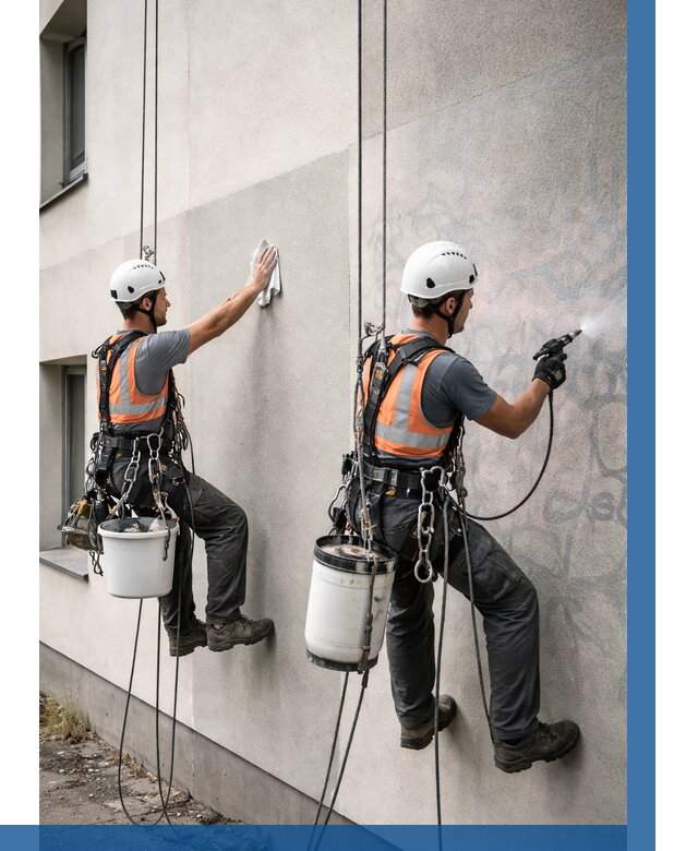 Антиграффити покрытие фасада в Майкопе от 607 р. | ВЫСОТНИК-Мкп