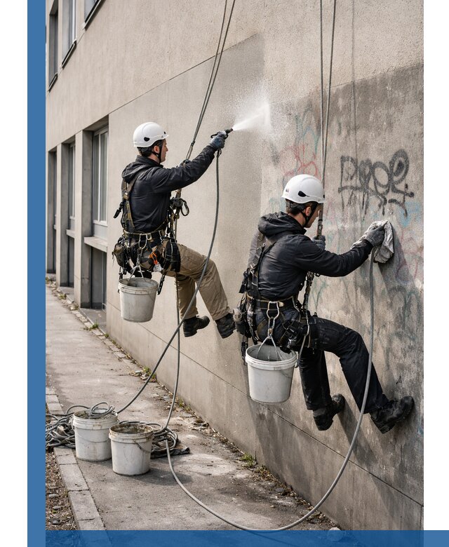 Антиграффити покрытие фасада с защитой от надписей в Майкопе