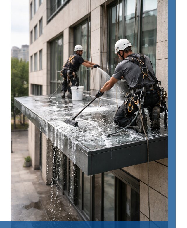 Мойка козырьков и навесов в Майкопе от 3538 р. | ВЫСОТНИК-Мкп