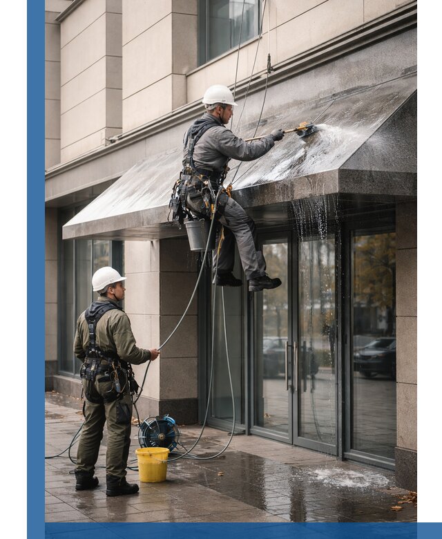 Профессиональная мойка козырьков и навесов в Майкопе