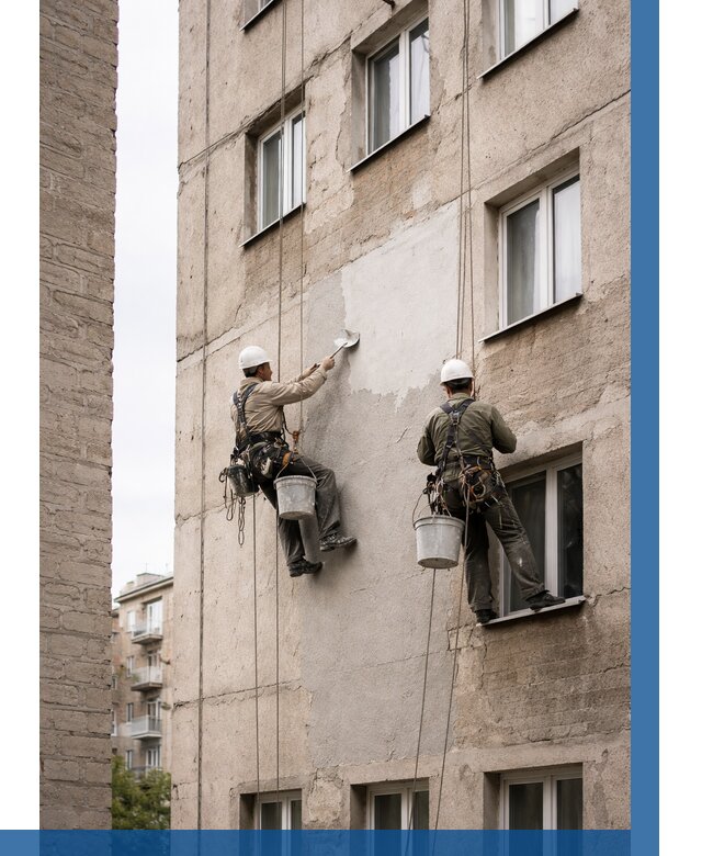 Косметический ремонт фасада в Майкопе от 1112 р. | ВЫСОТНИК-Мкп