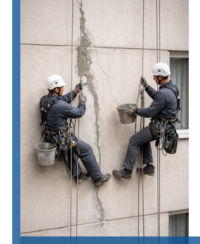 Заделка трещин на фасаде в Майкопе с гарантийным ремонтом