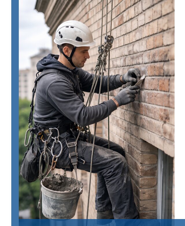 Качественный ремонт кирпичной кладки фасада в Майкопе с гарантией