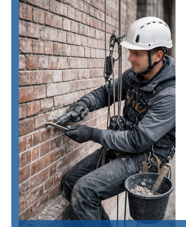 Расшивка кирпичных швов фасадов и стен, ремонт в Майкопе