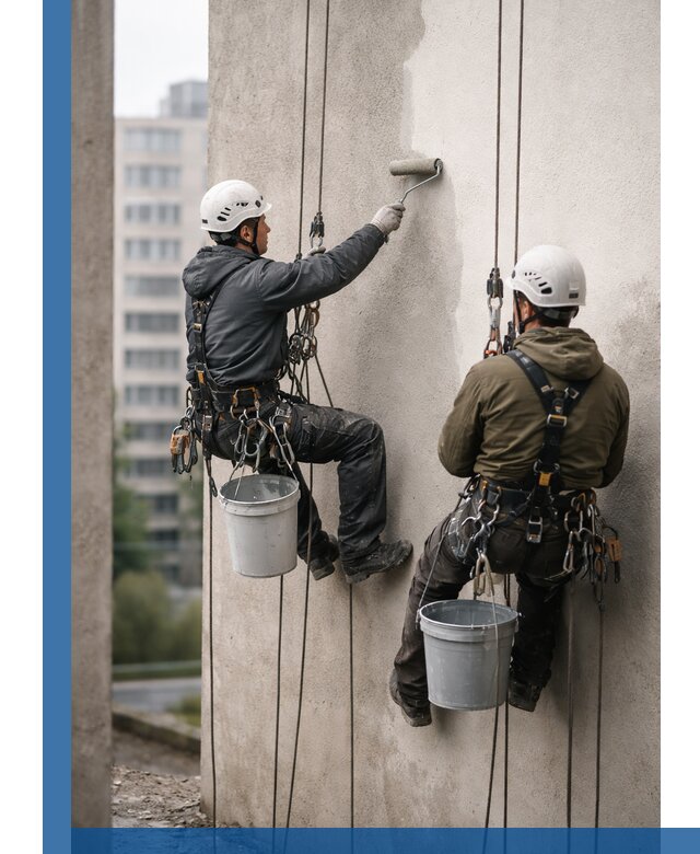 Покраска фасадов высотными альпинистами в Майкопе с гарантией