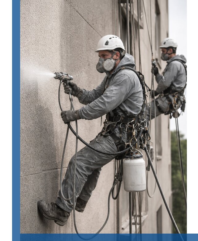 Безвоздушная покраска фасадов зданий в Майкопе профессионально