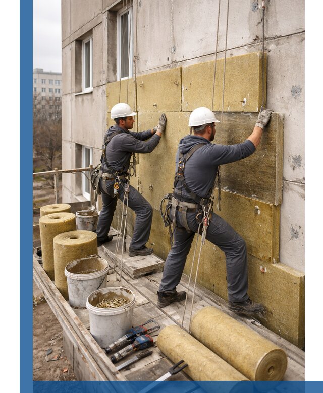 Утепление фасада минватой в Майкопе под ключ с гарантией