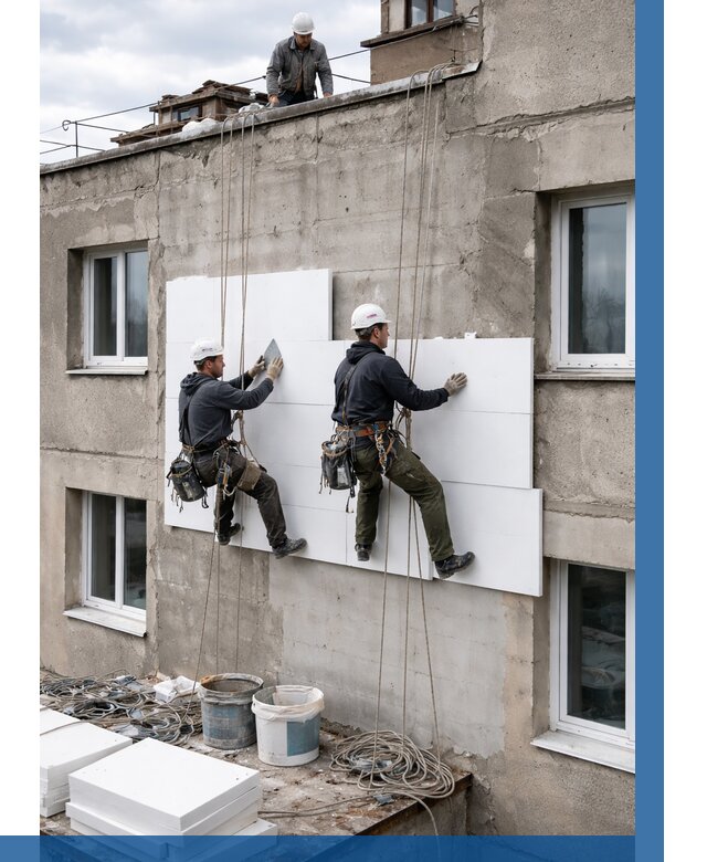 Утепление фасада пенополистиролом в Майкопе от 1820 р. | ВЫСОТНИК-Мкп