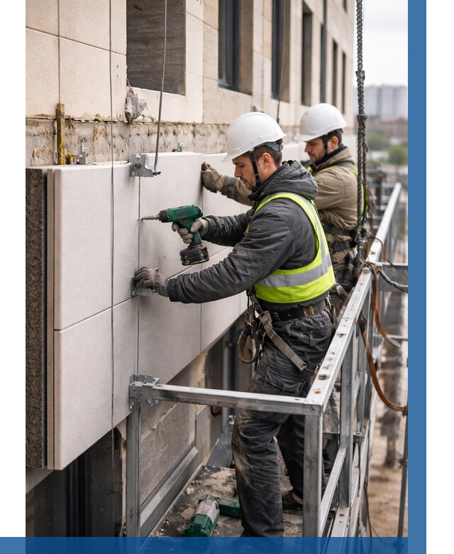 Монтаж фасадных термопанелей в Майкопе от 1516 р. | ВЫСОТНИК-Мкп