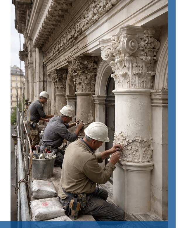 Реставрация фасадной лепнины в Майкопе от 2527 р. | ВЫСОТНИК-Мкп