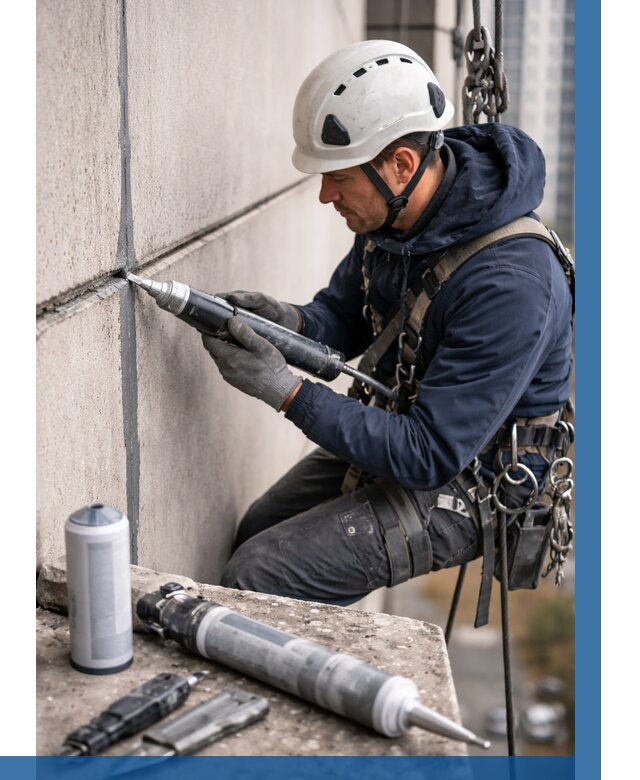 Вторичная герметизация швов в Майкопе от 455 р. | ВЫСОТНИК-Мкп