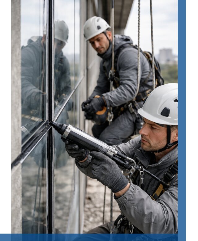 Герметизация витражных швов в Майкопе от 657 р. | ВЫСОТНИК-Мкп