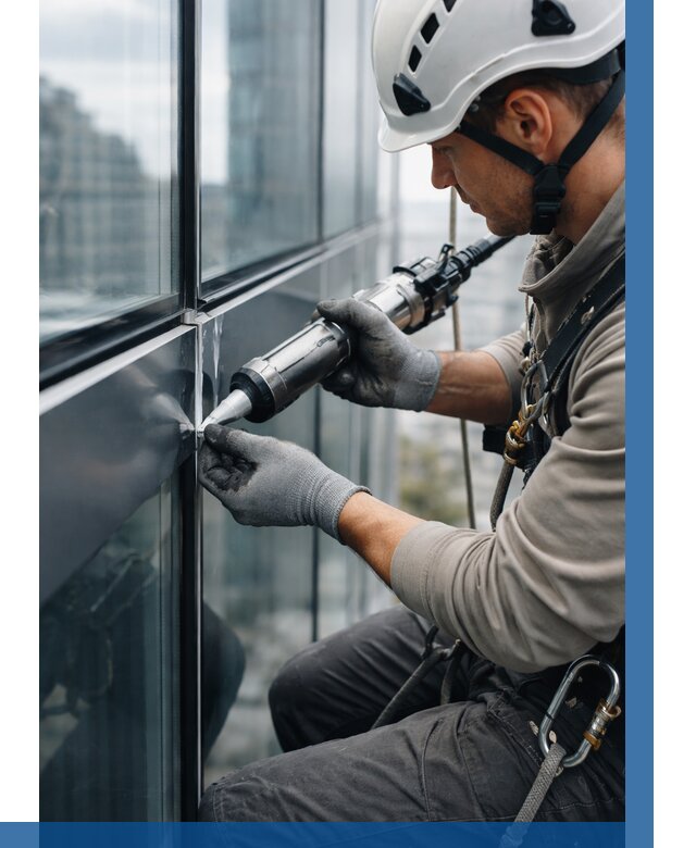 Герметизация стыков витража в Майкопе от 1213 р. | ВЫСОТНИК-Мкп