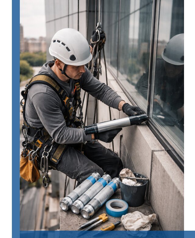 Герметизация стыков витража в Майкопе для герметичных фасадов