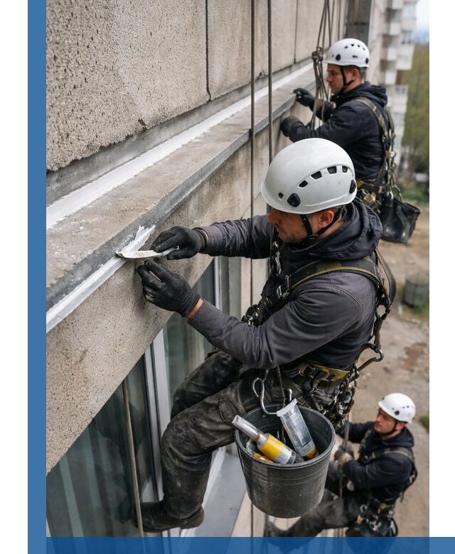 Герметизация примыкания балкона в Майкопе под ключ с гарантией