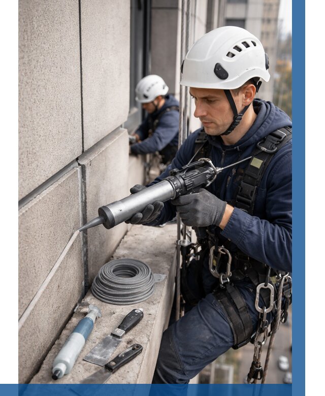 Герметизация деформационных швов фасада в Майкопе от 708 | ВЫСОТНИК-Мкп