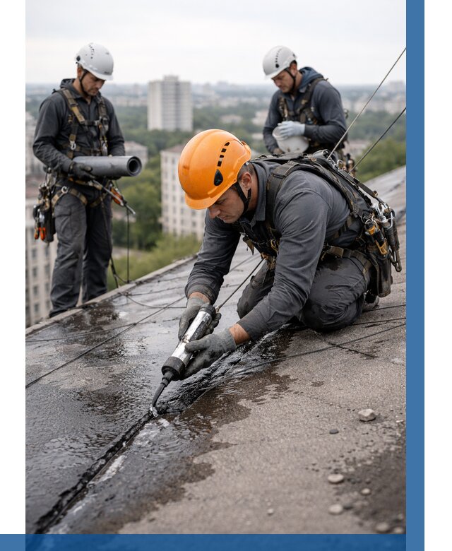 Устранение протечек кровли в Майкопе от 12131 р. | ВЫСОТНИК-Мкп
