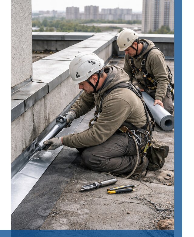 Ремонт кровельных примыканий в Майкопе от 1213 р. | ВЫСОТНИК-Мкп