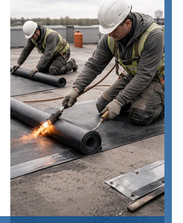 Монтаж наплавляемой кровли в Майкопе от 859 р. — ВЫСОТНИК-Мкп