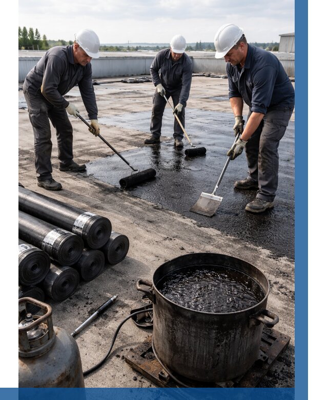 Гидроизоляция кровли мастикой в Майкопе от 607 р. | ВЫСОТНИК-Мкп