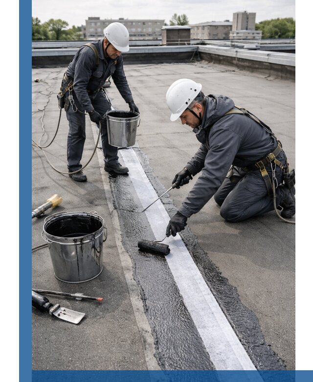 Гидроизоляция кровли мастикой в Майкопе надежная защита