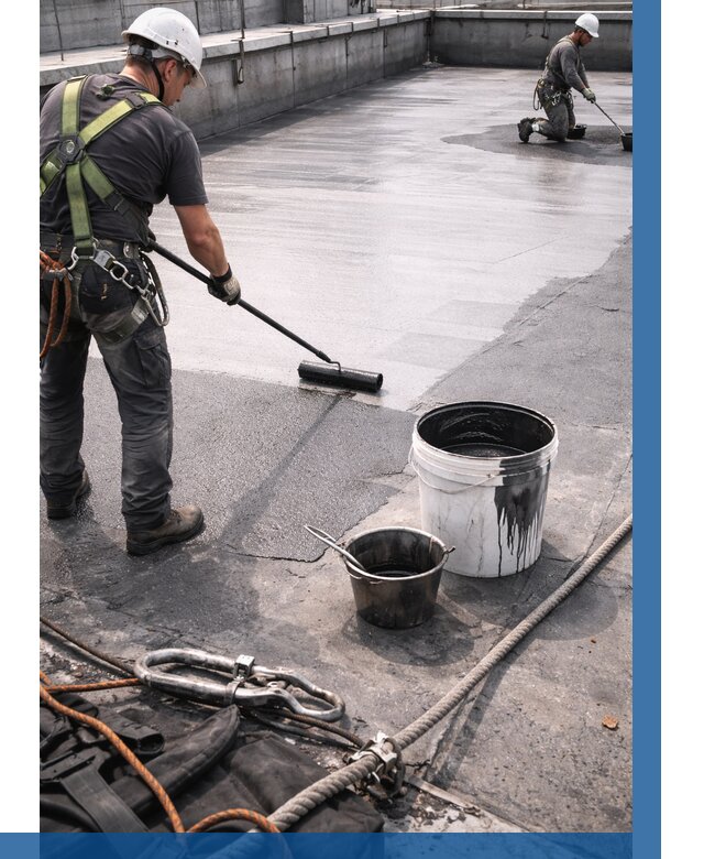 Гидроизоляция кровли жидкой резиной в Майкопе от 505 р. | ВЫСОТНИК-Мкп