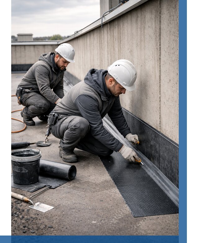 Гидроизоляция примыканий на кровле в Майкопе от 910 р. | ВЫСОТНИК-Мкп