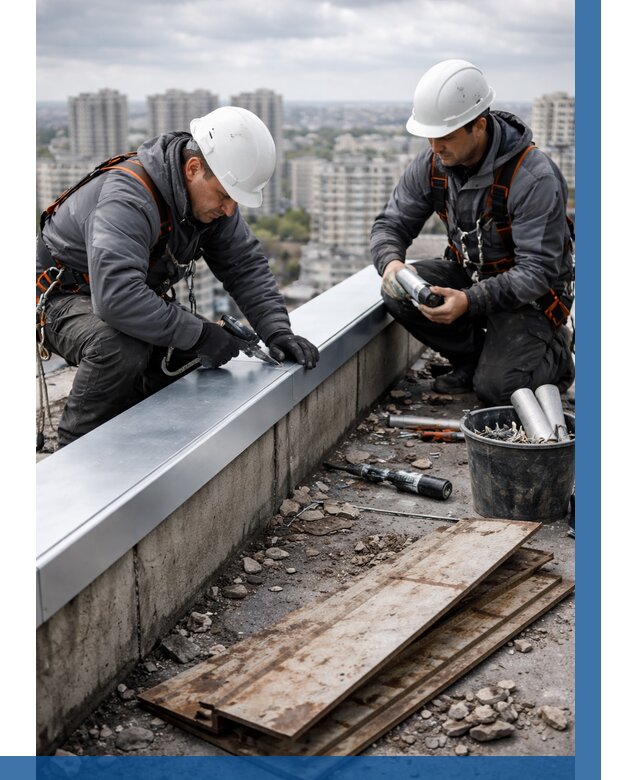 Замена парапетных крышек под ключ в Майкопе от 1213 р. | ВЫСОТНИК-Мкп