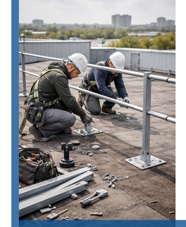 Монтаж кровельного ограждения в Майкопе под ключ с гарантией