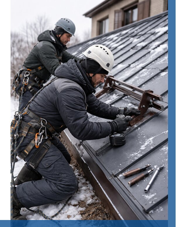 Монтаж снегозадержателей в Майкопе от 455 р. | ВЫСОТНИК-Мкп