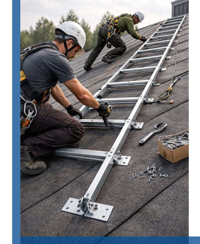 Профессиональный монтаж кровельной лестницы в Майкопе под ключ