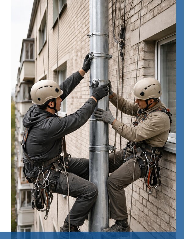 Замена водосточных труб в Майкопе от 6571 р. | ВЫСОТНИК-Мкп