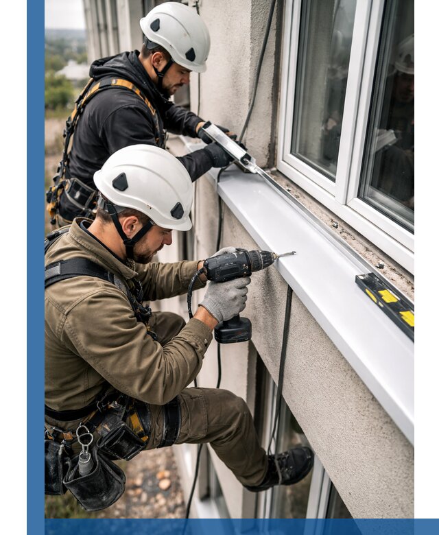 Профессиональный монтаж оконных отливов и отведения воды в Майкопе
