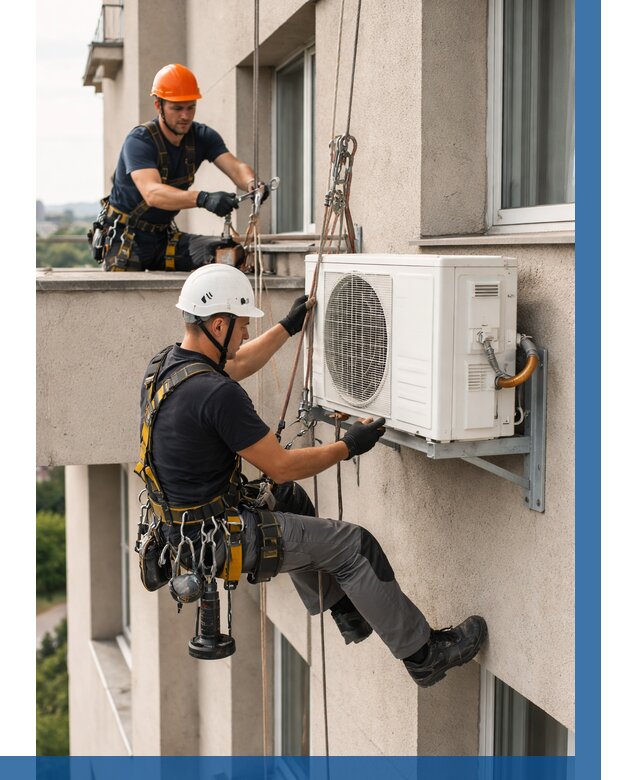 Монтаж внешнего блока кондиционера в Майкопе от 6571 р. | ВЫСОТНИК-Мкп