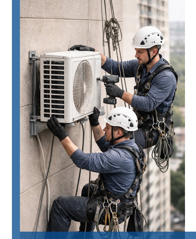 Монтаж внешнего блока кондиционера в Майкопе установка и крепление