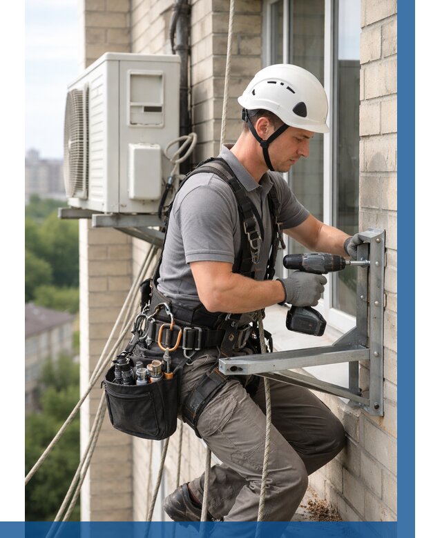 Установка кронштейнов кондиционера в Майкопе от 3538 р. | ВЫСОТНИК-Мкп