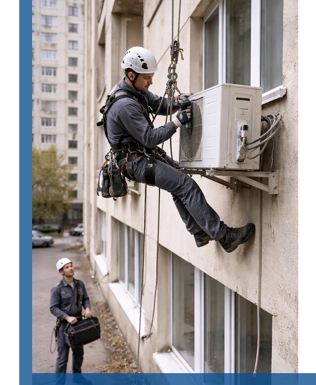 Демонтаж внешнего блока кондиционера в Майкопе профессионально