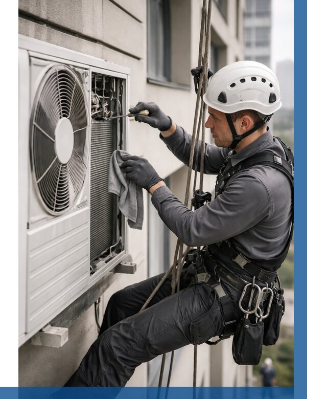 Обслуживание внешнего блока кондиционера в Майкопе от 2729 р.ВЫСОТНИК-Мкп