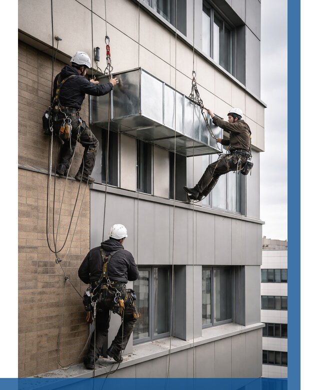 Монтаж воздуховодов на фасаде в Майкопе от 1516 р. | ВЫСОТНИК-Мкп