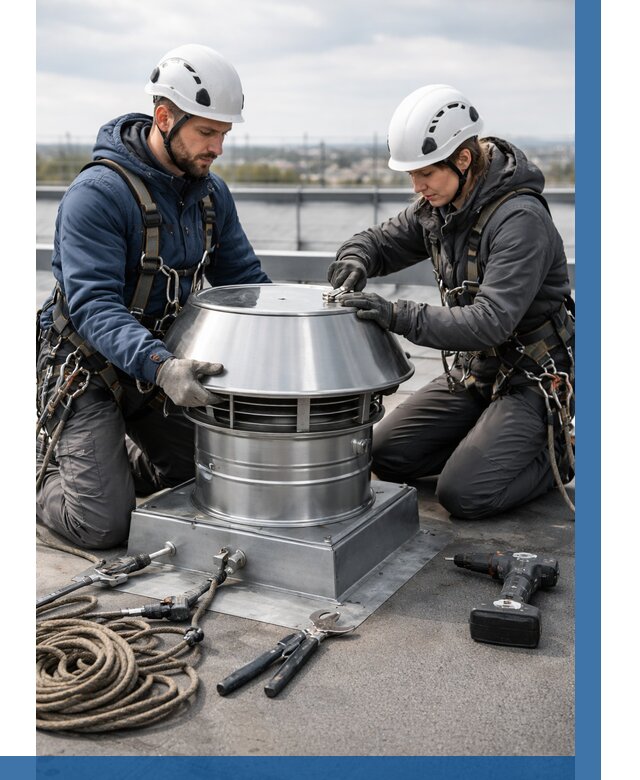 Установка дефлекторов на кровле в Майкопе от 4549 р. | ВЫСОТНИК-Мкп