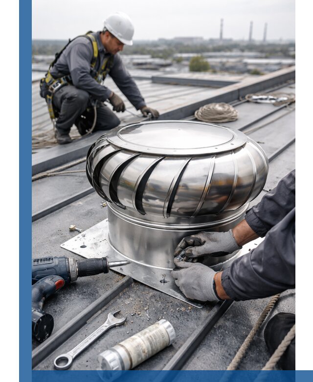 Установка дефлекторов на кровле в Майкопе профессионально