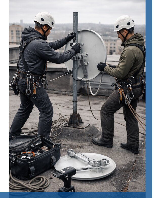 Демонтаж антенн на крыше в Майкопе от 4549 р. | ВЫСОТНИК-Мкп